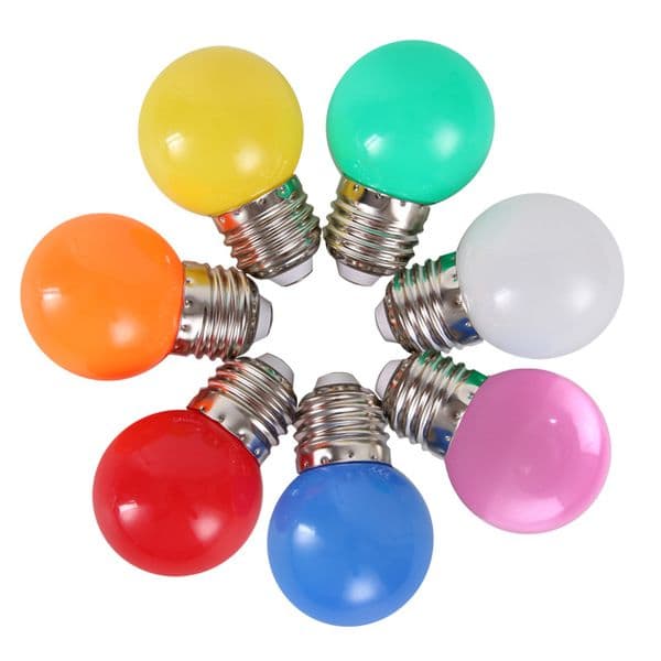 20Pcs Led Bulb Lamp Bomlillas E27 Led Light Lampada Ampoule Colorful 3W AC 220V SMD 2835 Flashlight G45 Globe Bulbs Home Decor D3.5