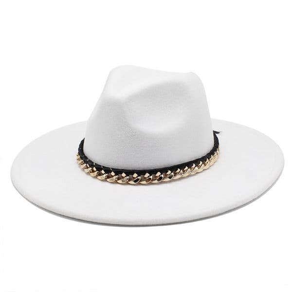 Women's Hats 9.5cm Wide Brim Felted Fedora Hat Winter Men Solid Dress Hats Panama Church Jazz Cap Sombreros De Mujer