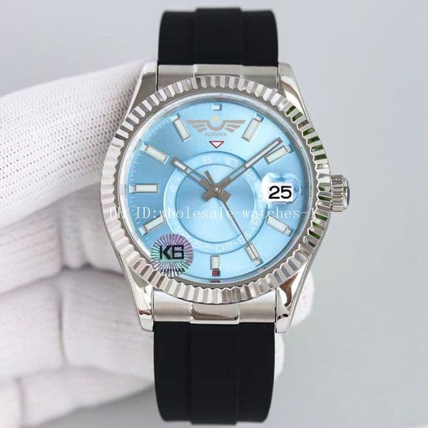 5 Star Super Watch TW K6 Factory CAL.9001 Automatic Mechanical Movement Wristwatch 42mm 326235 Blue Dail Ring Comm and GMT Month Work Sapphire Men Watches