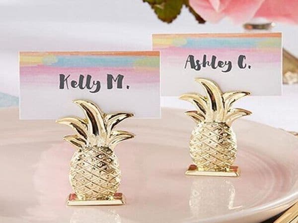 100pcs Mini Gold Pineapple Table Place Card Holder Name Number Menu Stand For Wedding Favor Party Event Party Decoration