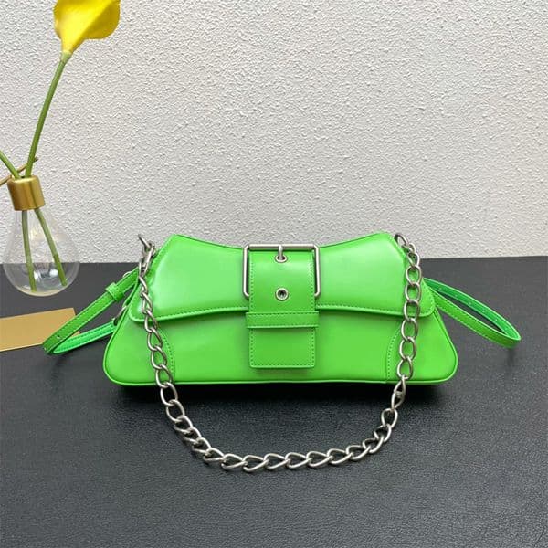 Irregular alligator pattern shoulder bag Fashion original metal chain handbag New cow leather brand armpit bags Designer lady star same cross body bag