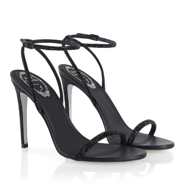 Elegant Stiletto Heel Sandals Shoes For Women ELLABRITA rene Glitter Soles Crystal Strappy Lady High Heel caovilla Bridal Party Wedding E35-42.With Box