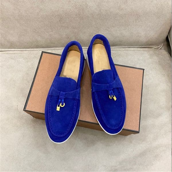 loafers shoes walk slip on leahter stlye driver shoe designer lady lazy business casual flat trend suede com loro piana loropianoshoes loropiana loropina piano SDK5