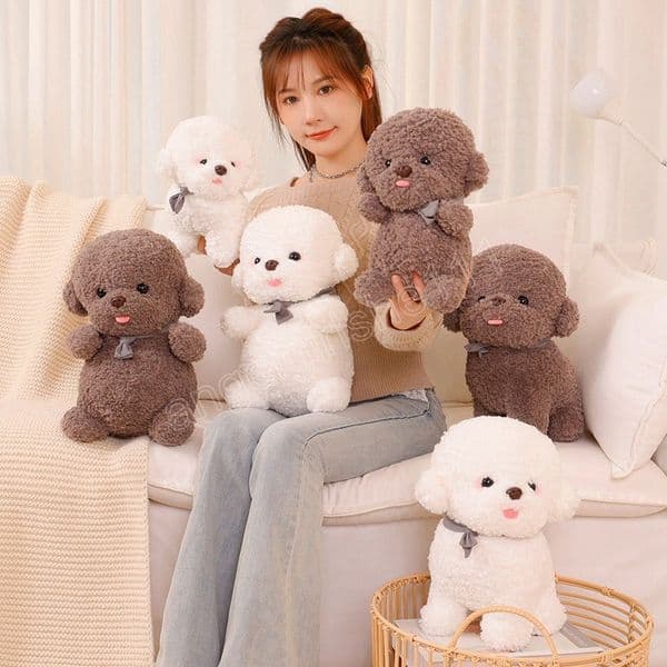 25/35CM Cute Dog Plush Toy Stuffed Soft Lovely Lifelike Puppy Doll Toys for Kids Girls Birthday Xmas Gift Decor
