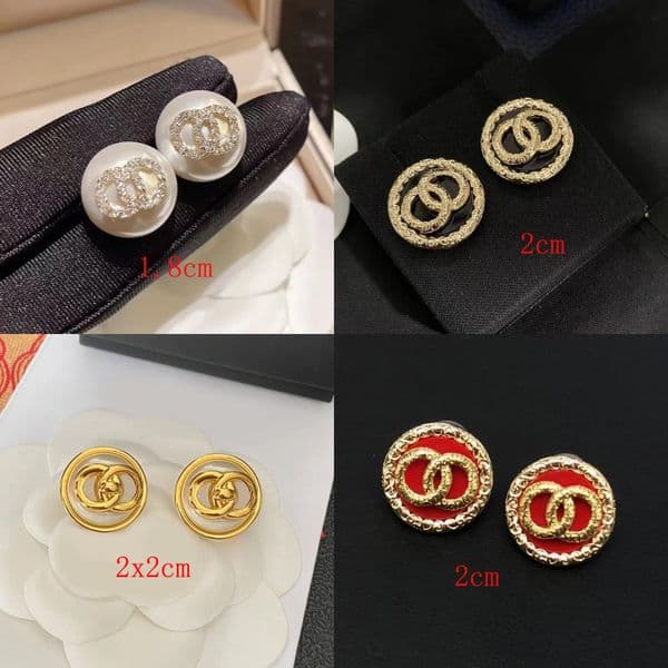 Small Round Earrings Style Inlay Crystal Pearl Studs Designer Ear Stud Copper Letter Earring Fashion Womens Elegance Wedding Party Jewelry Gifts