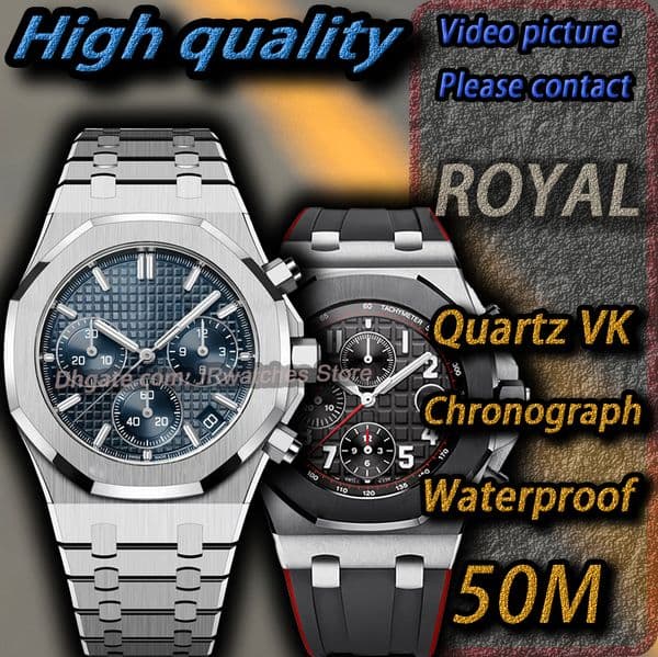OFFSHORE Watch Luxury Watch High Quality Watch Luxury Designer Men s Watch VK Quartz Chronograph Sports Watch 316L Stainless Steel Night Light Watch Waterproof 50M