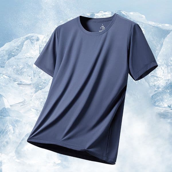 ice like fabric couple t shirt stay cool with moisture wicking comfort