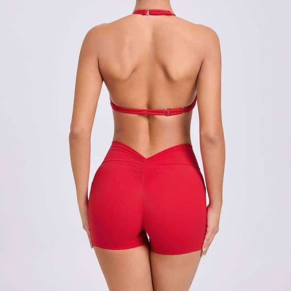 Sexy Wo-Piece Shockproof Suits Gym Women Tracksuit Running Quick-Dry Sports Vest Female Fiess Yoga Set