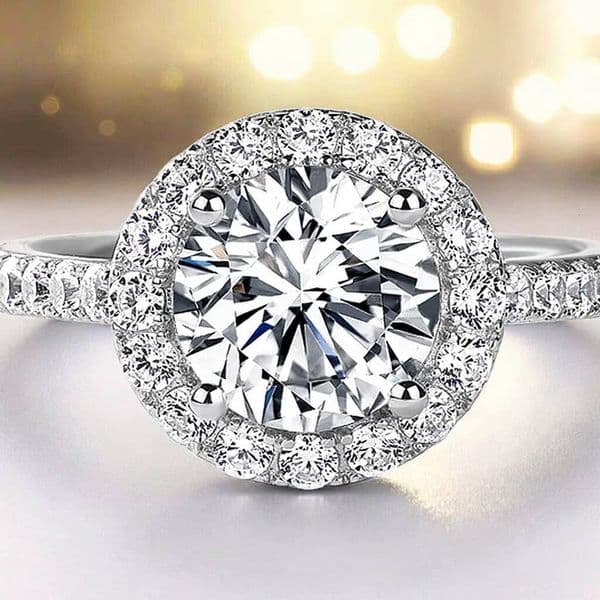 GIA IGI Certified White 14K Gold Wedding Ring with Lab Grown Diamonds Diamond Engagement Rings