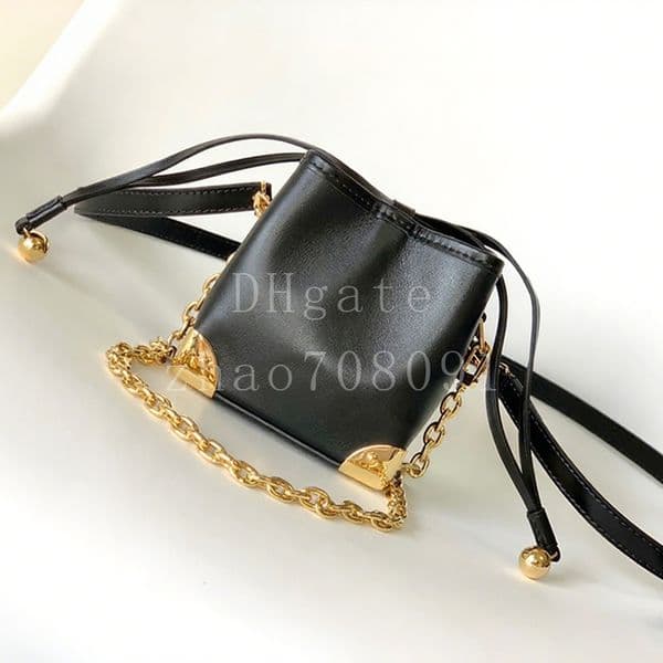 Diamond quality Bucket Bag Handbag 11.5CM Genuine Leather Shoulder Bag Luxury Designer Bag With box LN09A2