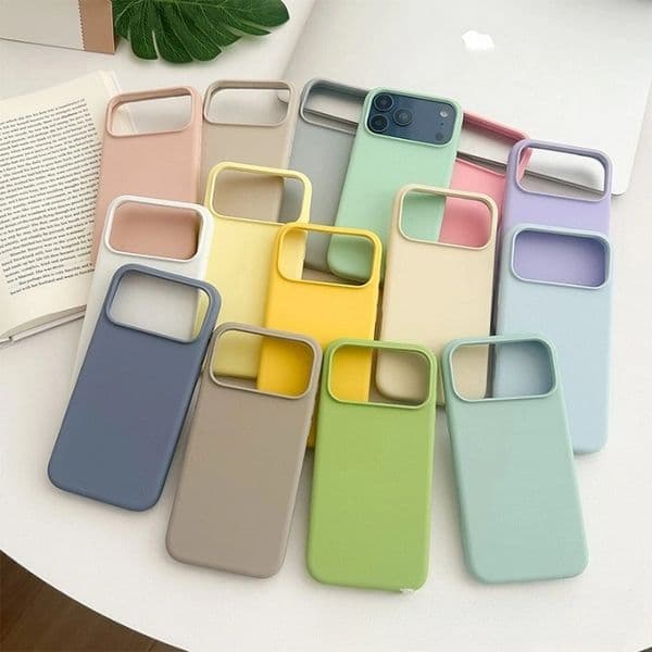 2025 New Apple 17 Phone Case Liquid Silicone iPhone 16 Promax Lens Full Pack 15 Anti Drop 14 Solid Color Protective Cover