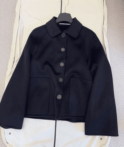Hr 2025 high quality clothes double-sided nylon coat cashmere wool blend