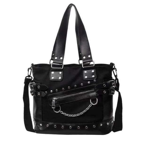 2024 Women's High-End Niche Tote Fashion Rivet Trendy Shoulder Underarm Bag