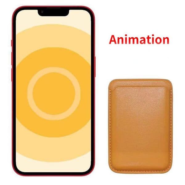 Macsafe Wallet With Animation Pop-ups For Magsafe Magnetic Leather Card Holder On For iPhone 15 14 13 12 Pro Max 12Mini 13Pro Phone Accessories