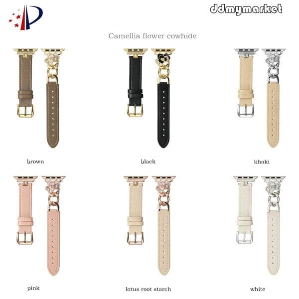 Handmade Leather Watch Band, Comfortable Wrist Strap Replacement for 38mm to 49mm Smartwatches ddmymarket