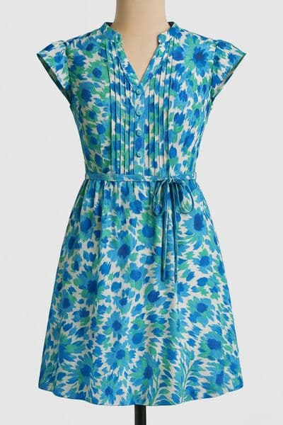 Fashionable Vintage Chiffon Cap-Sleeve V-Neck Two-Piece Dress Manufacturer Wholesale JCD1233