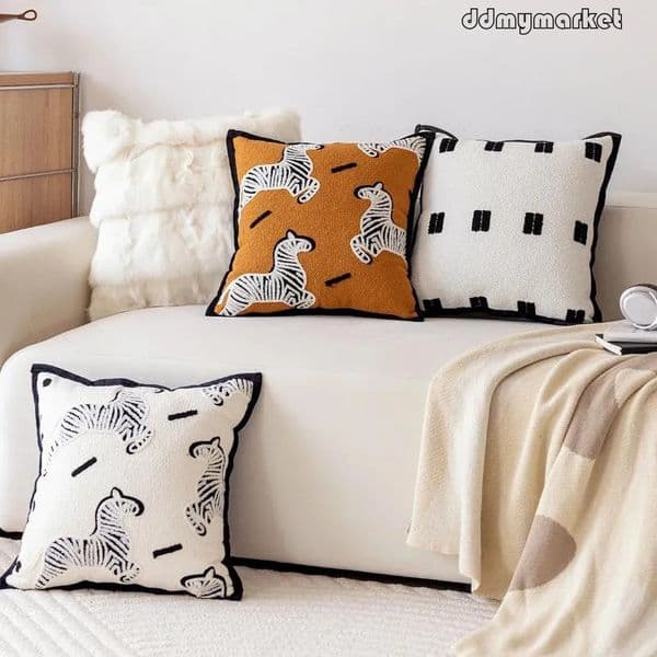 Pillow 45x45cm French Light Sofa Throw Pillows Cover Case Modern Minimalist Decoration Couch For Room Home Decor ddmymarket