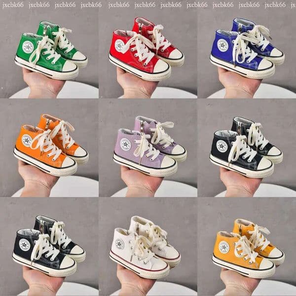 Children's Shoes Young Fellow / Classmate Kids Fashion Toddlers Designer Boys High-Top Girls Cloth Littlesprouts Children Youth Canvas Shoes Sizes 19 - 36 L0771