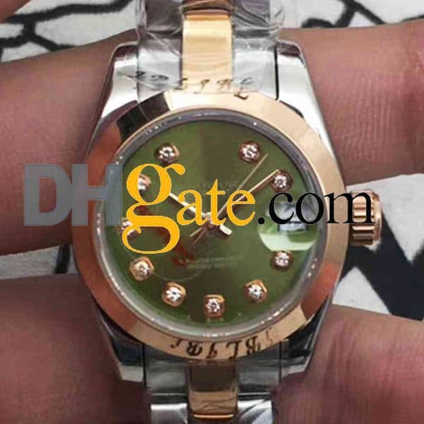 Date Aaaaa Luxury Mens Mechanical Watch Automatic Family Womens Light Room Rose Green Stone Full Dynamic Swiss RQW5