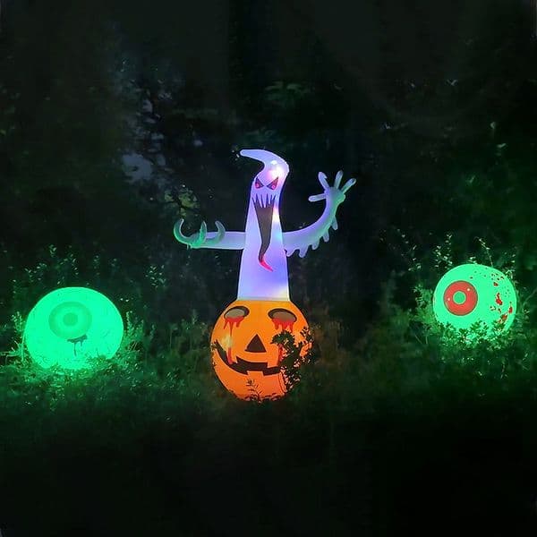 Halloween Inflatable Haunted House Decorations Pumpkin Ghost Halloween Yard Decorations w2