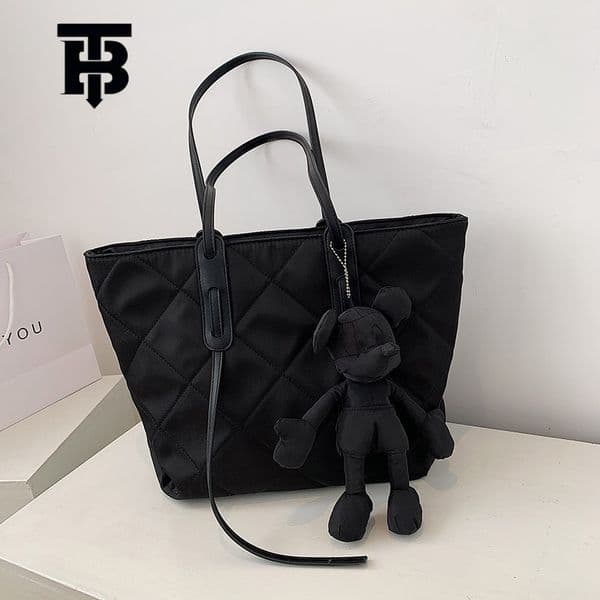 TB BHULAMTE Designer Bag 2025 New Fashion Solid Color Luxury Bag Bag For Women Large Capacity Autumn Winter Casual Shoulder Bag Quilted Commute Tote Bag