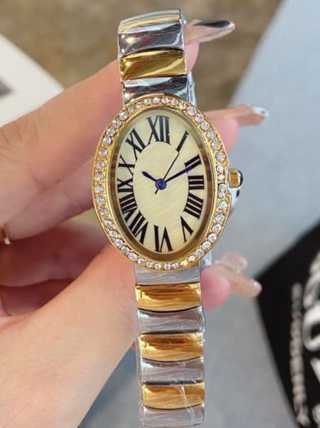 Top Luxury fashion Baignoireity watch women watches stainless steel square working wristwatch top brand relogio waterproof design lady clock #71