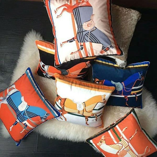 Plush Fabric Velvet Pillowcase Cushion Cover Double-Sided Printed Super Soft Model Room Hotel KTV Decor Logo
