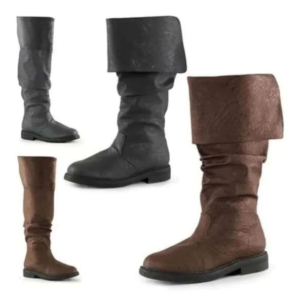 Retro Pirate Leather For Men And Women Independent Station Medieval Viking Mens Boots