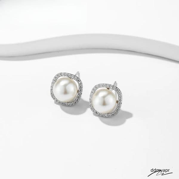 Sier Baroque Pearl Fine Jewelry Fresh Water ddmyearth Pearls Earrings ddmyearth