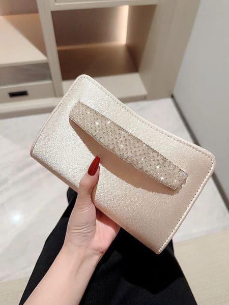 Womens Fashion Satin Clutch Bag Evening Bag Dress Bag Evening Bag Clutch Bag Banquet Bag Wedding Bag Party Prom Bag 250903