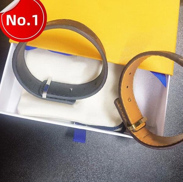 Leather designer slim bracelet wristband old flower senior letters charm bangle vintage plated gold jewelry bracelets good quality xb116