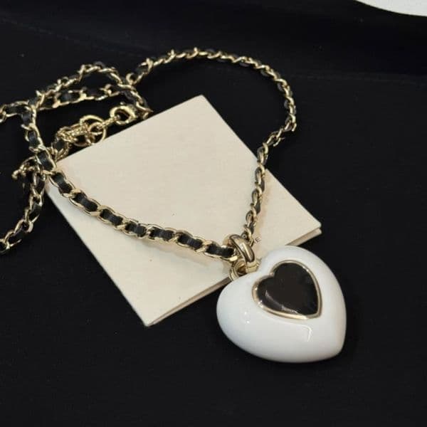 Women New Luxury Necklace Yellow Gold Plated Bling CZ Design Letter Heart Pendant Necklace Earrings Ring For Girls Women Nice Gift