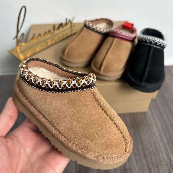 Kids Toddler Tasman II Slippers Ultra Mini Boots Tazz Baby Shoes Chesut Fur Slides Sheepskin Shearling Classic Winter Mules Slip-on Fall Children Child Boot