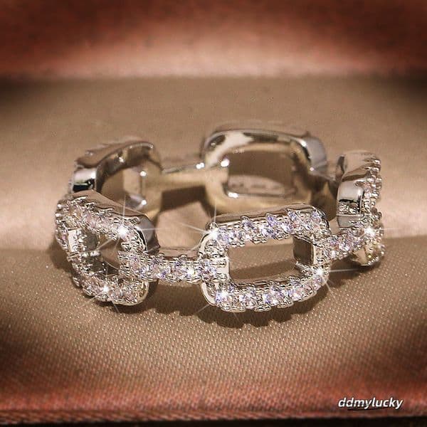 2025 New High-End Designer Women's Jewelry Wedding Niche Design All-Dia Heart Ring, Fashionable Index Finger Ring For Women ddmyLucky ddmyLucky