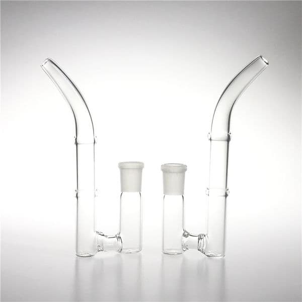Goodsstore 6 Inch J Hook Adapter Glass Bong Adapter Ash Catchers Smoking Pipes with 14mm Female Clear Thick Glass Straw Curve Pipes