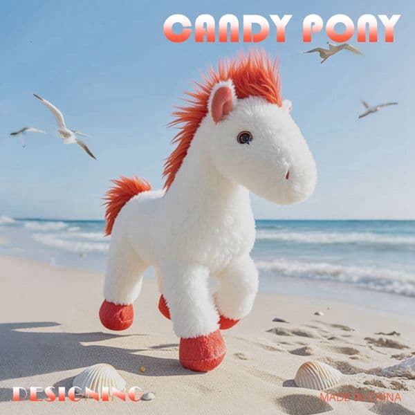 Simulation Crossing the River Plush Toy Children's Cloth Doll Four Colors Pony Doll Pillow