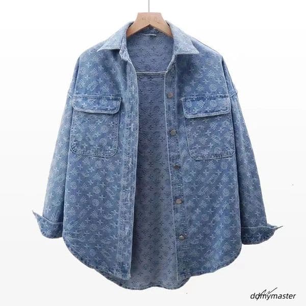 Shirt Womens Autumn Dress Korean Version Of Joker Printed Loose Denim Jacket Long Sleeve Jacket250723 ddmymaster ddmymaster ddmymaster ddmymaster