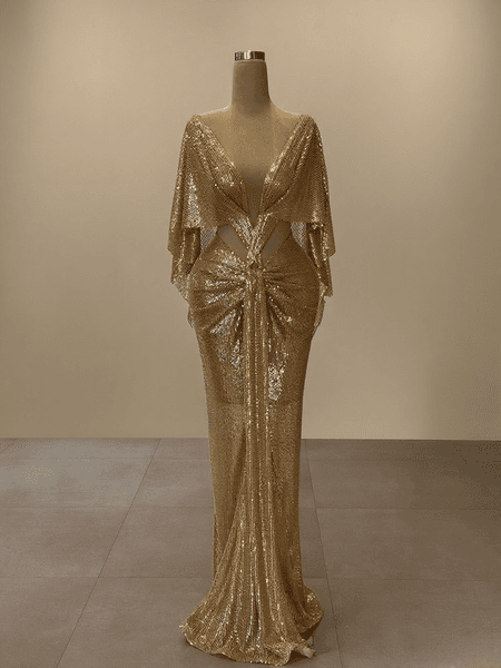 Shiny Sequin Mermaid Prom Dresses Luxury Evening Dress High Temperament Celebrity Party Gown Customized