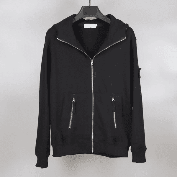 Men's Hoodies Autumn Style Loose Metal Zipper Decorative Compass Sleeve stone Compass Logo Outdoor jacket Pure Color Sweatshirt mens designer clothes Coat f3