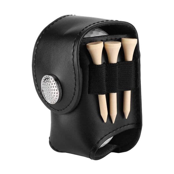 Wholesale Genuine Leather Golf Ball Storage Bags Handmade Golf Tees Holder Sporting Accessories