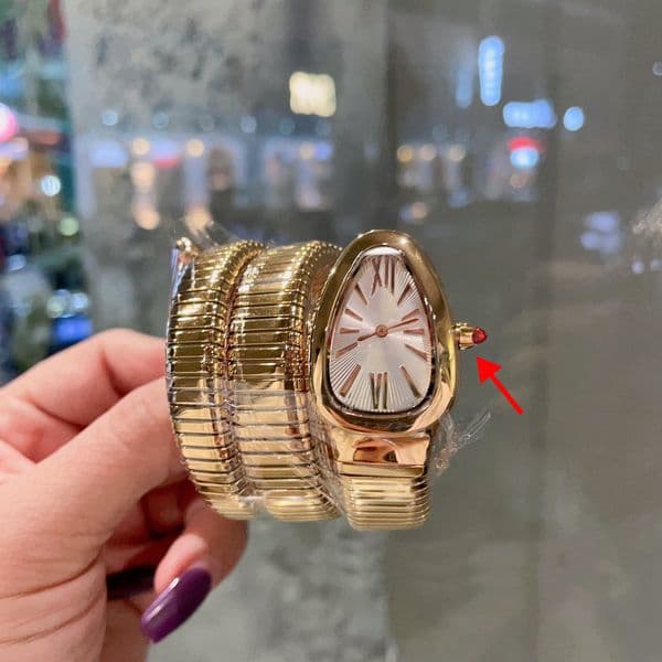 ADITA Snake watch for women top quality quartz movement titanium steel case strap handmade details consistent diamond with box 009