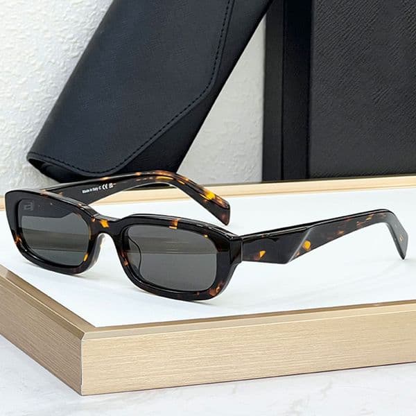 Mens Sunglasses Classic Tortoiseshell Acetate frame Small rectangular glasses for womens PRB06 fashion OL eyeglasses