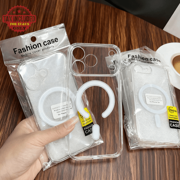 Transparent Phone Case for iPhone 17 Pro Max Case 16 15 14 Pro crystal clear Magnetic Magsafe Case competiable with iPhone air 13 12 with camera protection