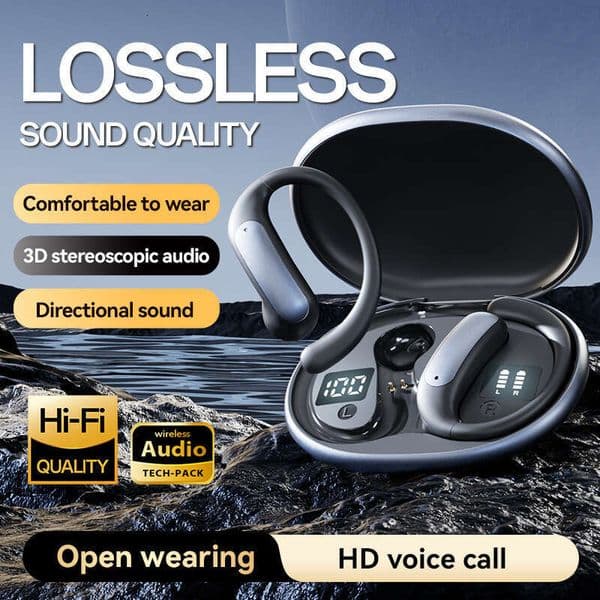 M134 Digital Display Ear-hook Private Model High Appearance Long Battery Life Wireless Bluetooth Headphones