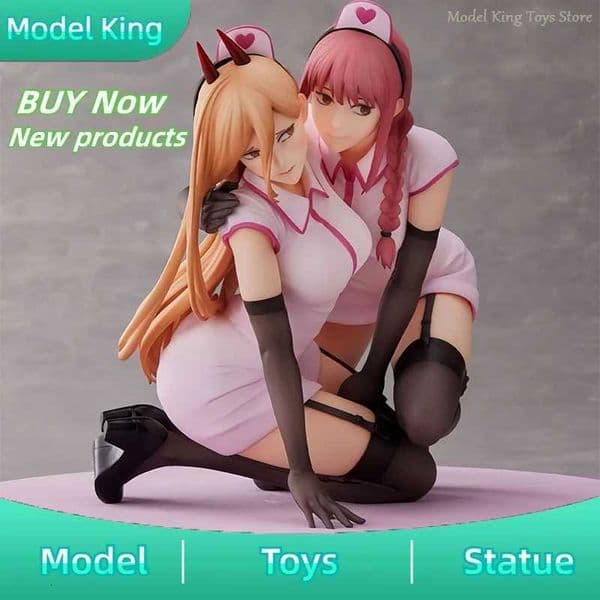 New 14cm Chains Man Anime Figures Power Makima Figures PVC Statue Collection Model Desk decoration Boys Birthday Gifts ToysXJ250910