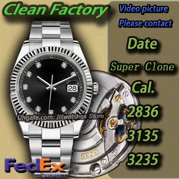 Luxury Watch Date Watch Clean 3235 Watch Clean Factory Watch Super Clone Quality ETA Movement 3135 3235 Automatic Mechanical 904L Stainless Steel Watch with Gift Box