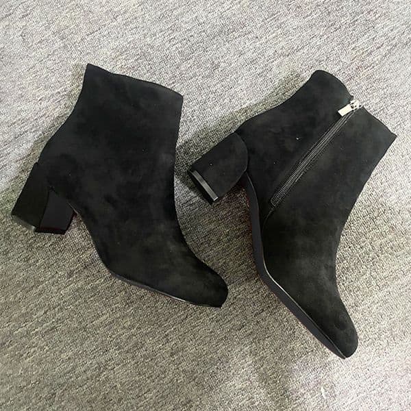 Boots Suede Women Boots Designer Zipper Boot Pointed Toe Booties Genuine Leather Ankle Boot Outdoor Fashion Boots Dress Shoes 935