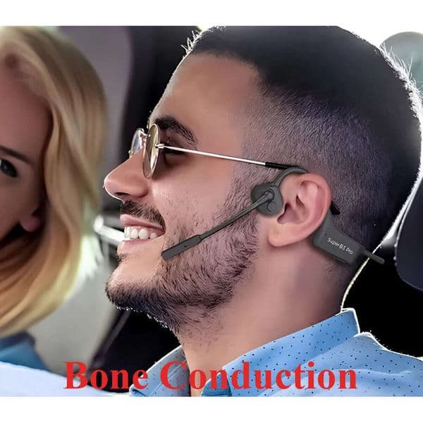 Wireless Bone Conduction Bluetooth Headphones - Fast Charging Gamer Headset With Microphone Earphone For Work