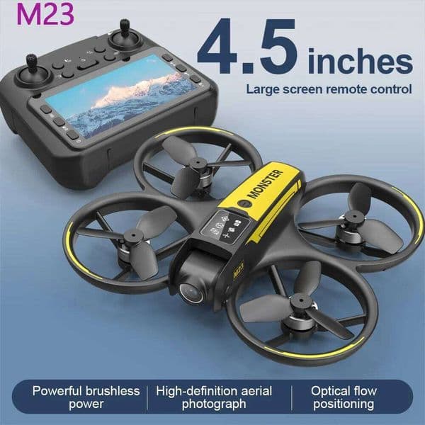 Drones New 2025 M23 Drone Professional 4K Dual Lens With Screen Control 360 Degree Stunt Flip One-Button Take-Off And Landing