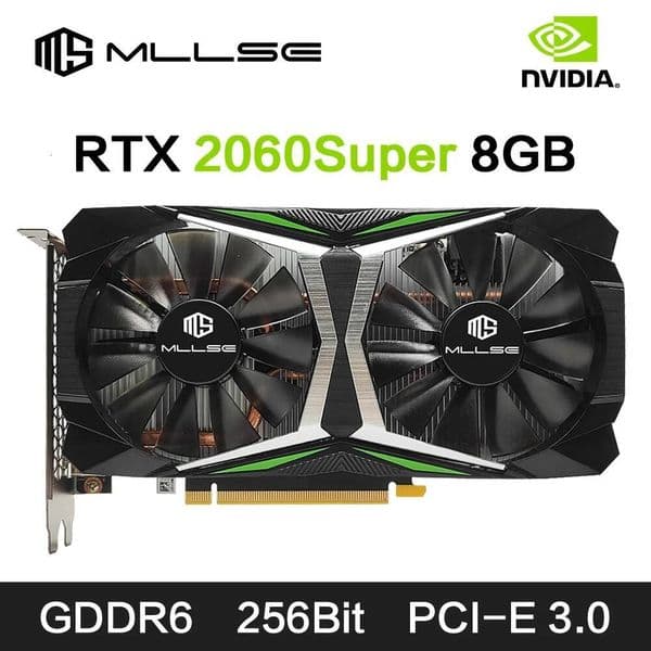 MLLSE RTX 2060 Super 8GB Graphics Card GDDR6 256 Bit PCIE 3016 8Pin NVIDIA GPU Rtx 2060super Gaming Video Card Placa De Vide